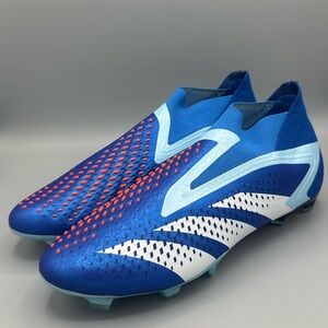 Adidas Predator Accuracy+ FG Blue White Soccer Cleats GZ2606, Men's Size 13